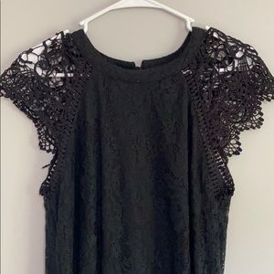 Black lace dress